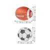 3Pcs Sports Ball Paper Lanterns Basketball Football Soccer Hanging Decorations for Sports Birthday Banquets Parties