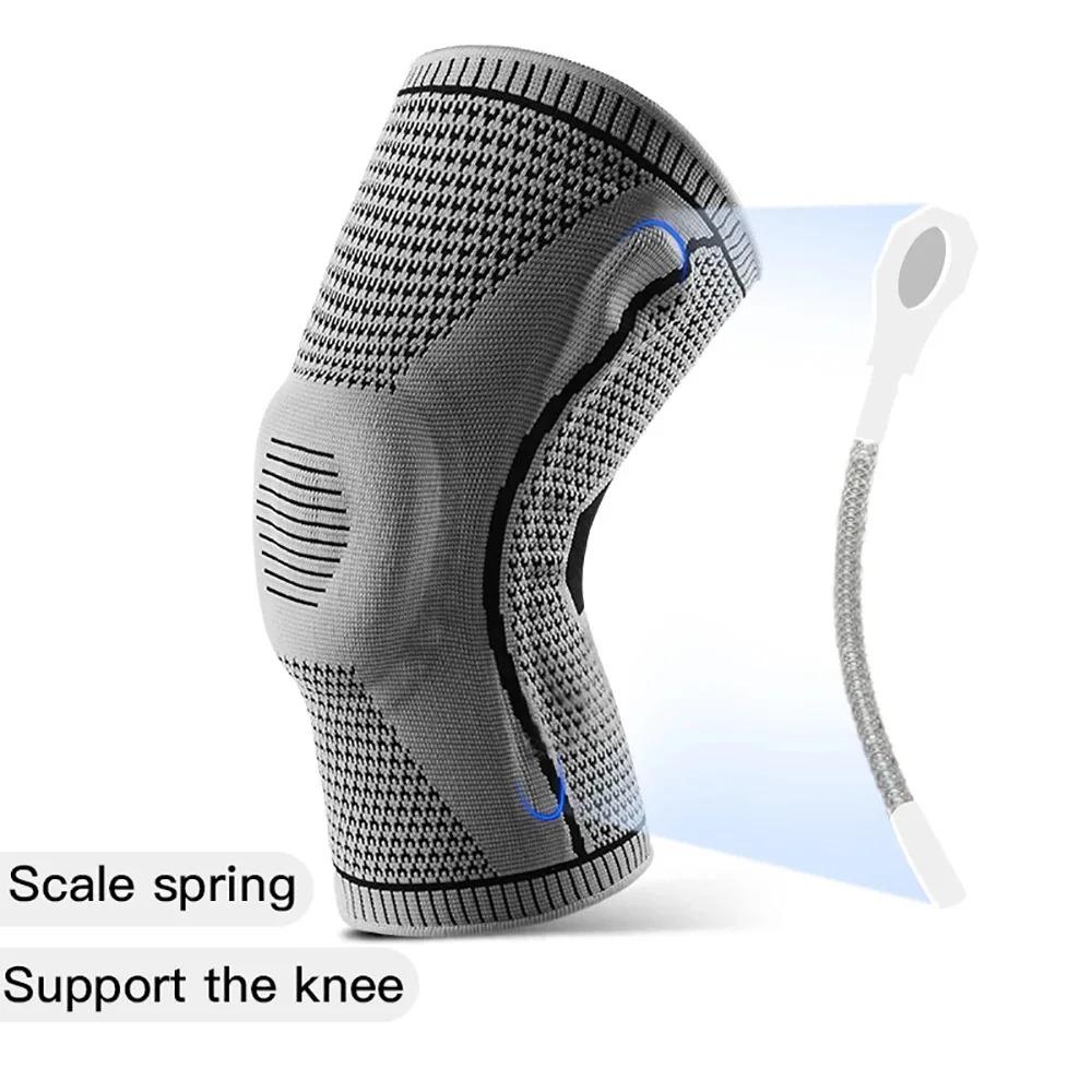 1Pc Silicone Knee Pads Strap Patella Support Meniscus Compression Braces For Running Sport Knee Protection