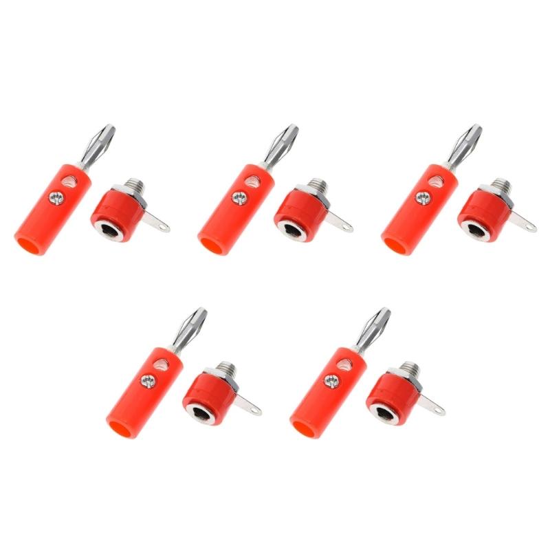 Male And Female 4mm Banana Plug Male And Female Insert Connector Banana Pin for Electronics Equipment Electrical Testing