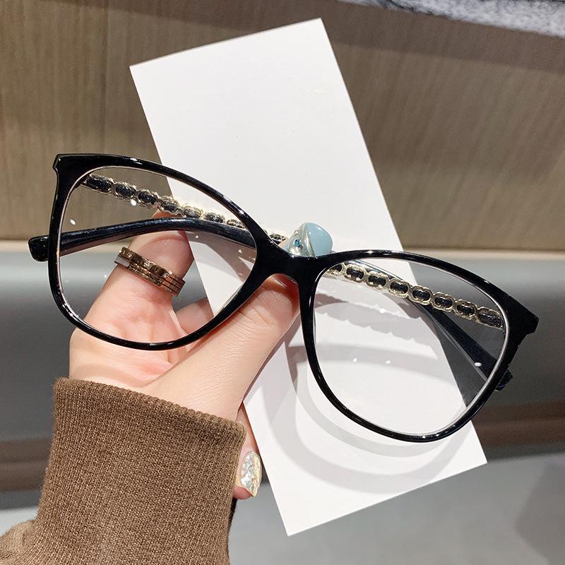 Myopia Glasses Female Tr90 Big Face Thin, The Same Glasses Frame Anti-Blue Light 2157