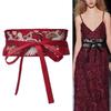 Flower Pattern Hanfu Cummerbund Crane Phoenix Flower Corset Belt Dress Girdle  Hanfu Costume