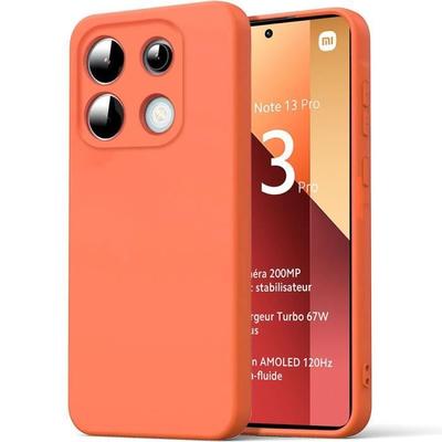 Case for Xiaomi Redmi Note 13 Pro 4G (not for 5G) - Protection Silicone Souple Slim Léger Anti-Rayures - Orange