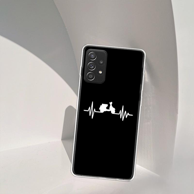 Motorcycle Heartbeat Phone Case for Samsung A54 A57 A37 A17 A14 A15 A12 A24 A34 A55 A35 A25 A52S A07 A05S A04S A22 A32 A72 Galax