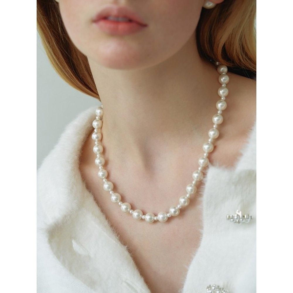 

Two Pearl Ribbon Necklace