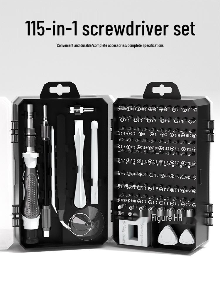 115-in-1 Stark Magnetisches Hochhärtiges Multifunktionales Schraubendreher-Set mit Sonderwerkzeugen