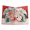 3D Christmas Greeting Card Pop Up Snow Village Night Scene Handmade Foldable Holiday Card with Envelope Christmas Gift Thank You Note