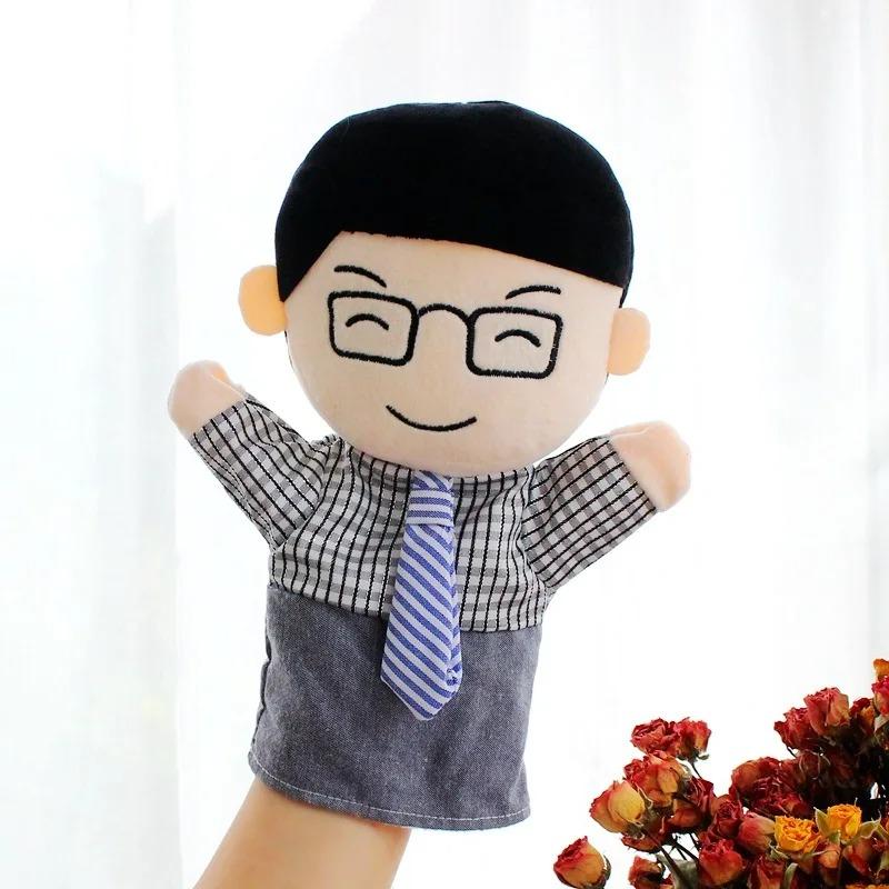 Set of 4pcs 6pcs Family Hand Puppet Member Glove Muppet Plush Toy Educational Learning Kindergarten Dolls for Kids Story Telling