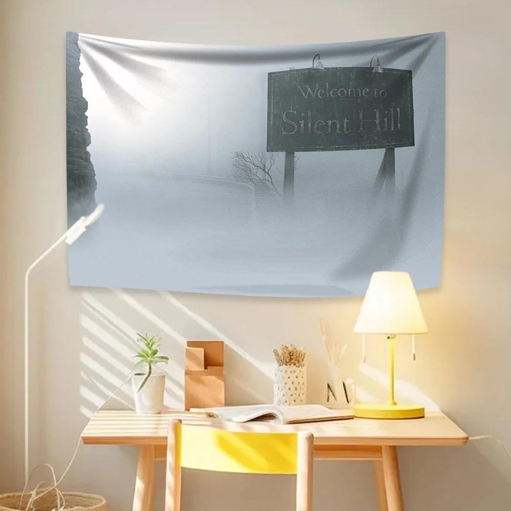 Silent Hills Game Poster Tapestry Thriller Game Home Decor Wall Hanging Background For Bedroom Game Room Dorm Birthday Gifts