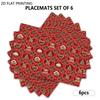 4pcs/6pcs, Christmas Placemats for Dining Table, Xmas Gingerbread Cookie Table Mats for Dining, Suitable for Holiday Party, Banquet, Home Kitchen, Din