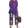 1-Piece Women's Set, Spot 1D Digital Printed Cardigan Jacket with Tank Top and Elegant Casual Pants