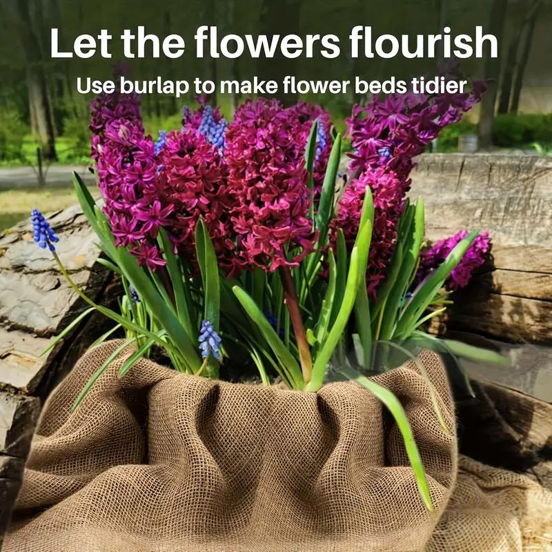 1pc Garden Jute Wrap Durable Jute Fabric Wrap Waterproof Bark Protector For Winter Tree Trunks Plants Gardening Accessories