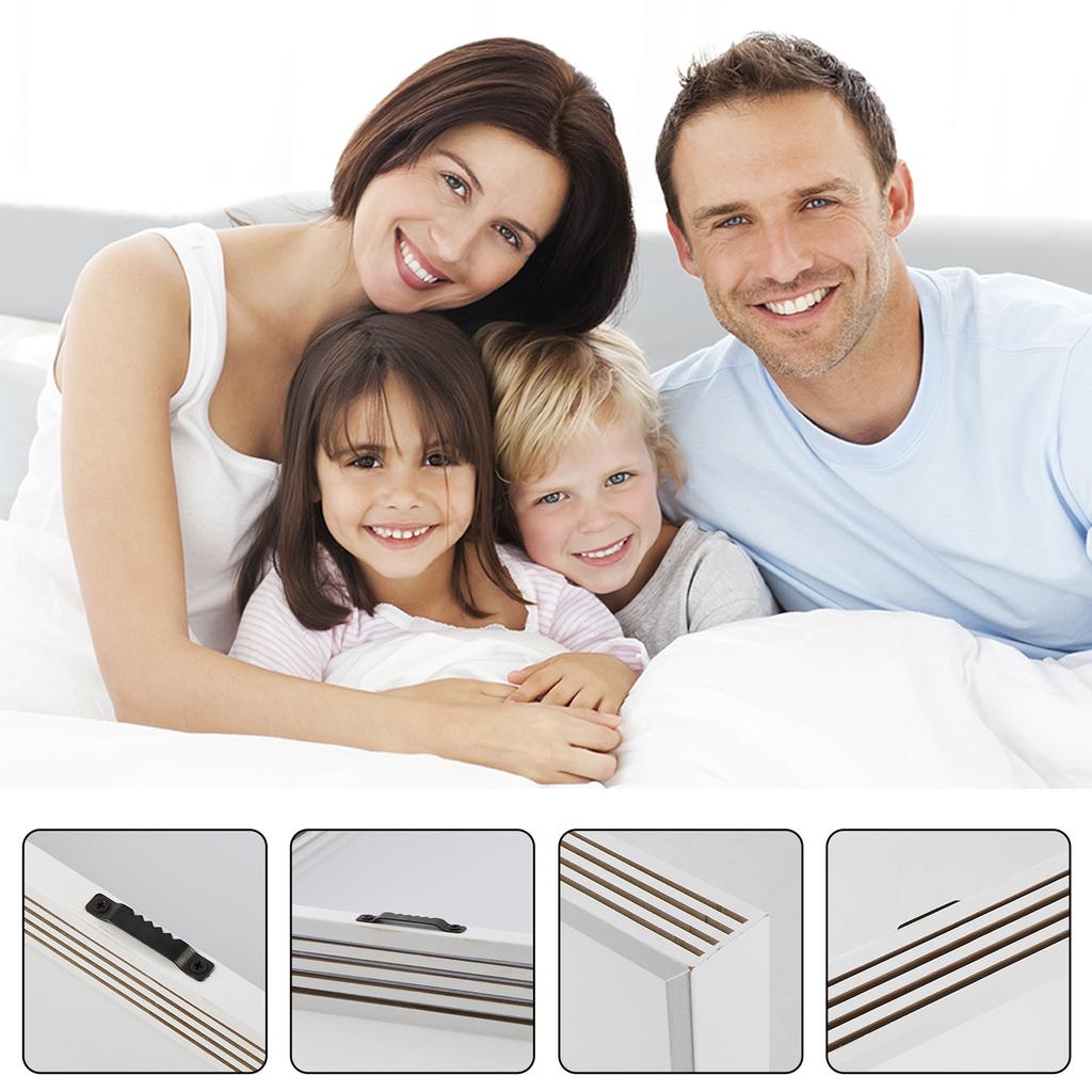 Family Handprint Kit DIY Handmade Keepsake Wooden Frame with 6 Paints Pen Eraser Paintbrush Non-Marking Nails Newborn Souvenir