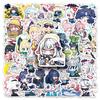 50pcs Blue Archive Cute Cartoon Waterproof Stickers for DIY Journals, Notebooks, and Computers
