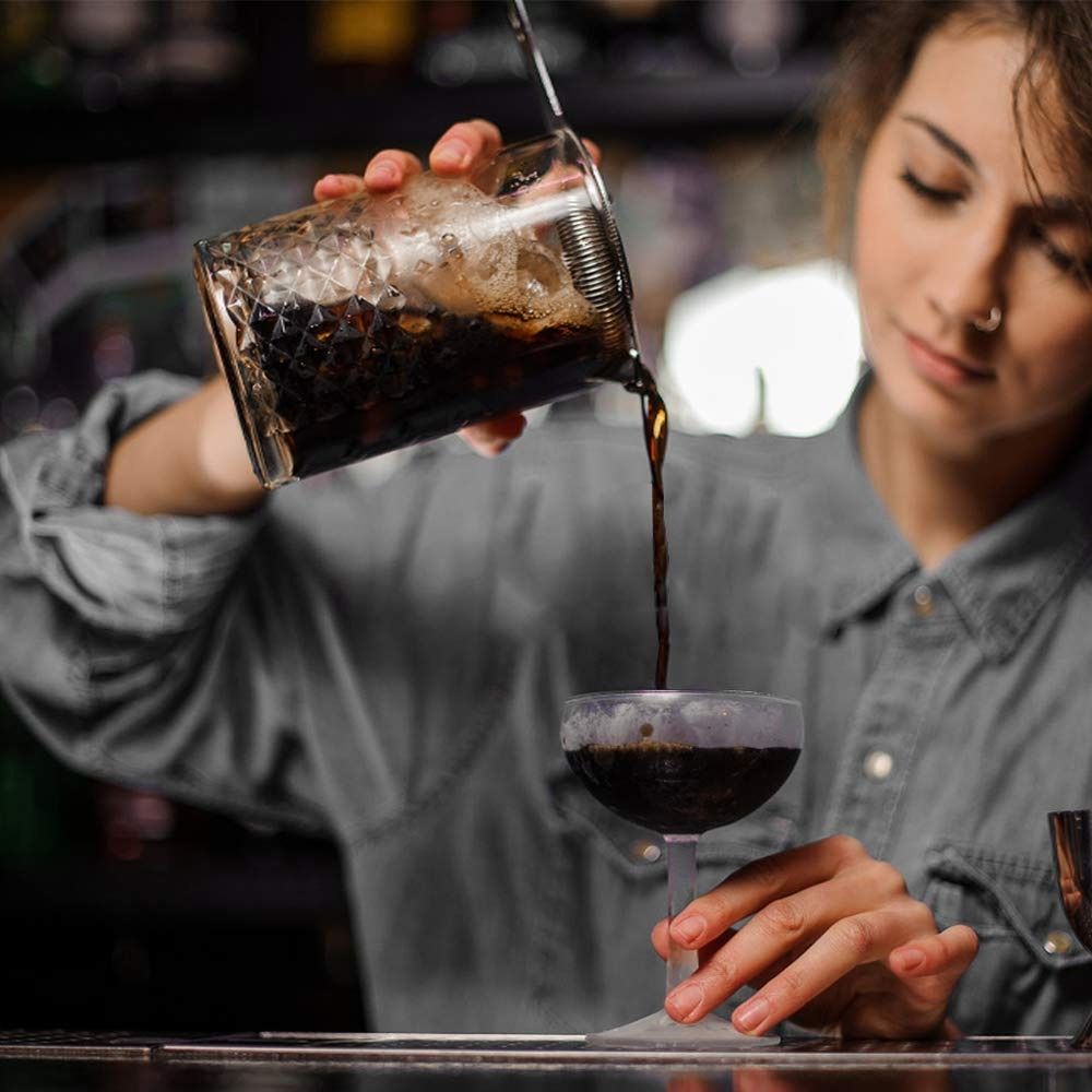 Stainless Steel Cocktail Strainer Silver Hawthorne Strainer Martini Bar Strainer  Mixologists