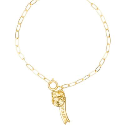 AUGUST ALICE Rohes Stück Ovales Kettengliederarmband_3 Farben