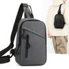 Solid Color Male Shoulder Bag Oxford Phone Crossbody Bag Fashion Men Chest Bag  Running