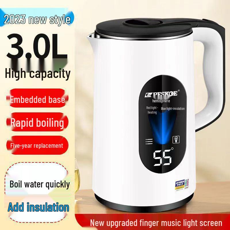 Positive Hemisphere Smart Electric Kettle: Large Capacity, European Standard, Insulated Design for Home Use. 60-6000