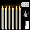 Remote Controlled LED Taper Candles Flickering Effect Atmosphere Night Lamp  Home Wedding Decor