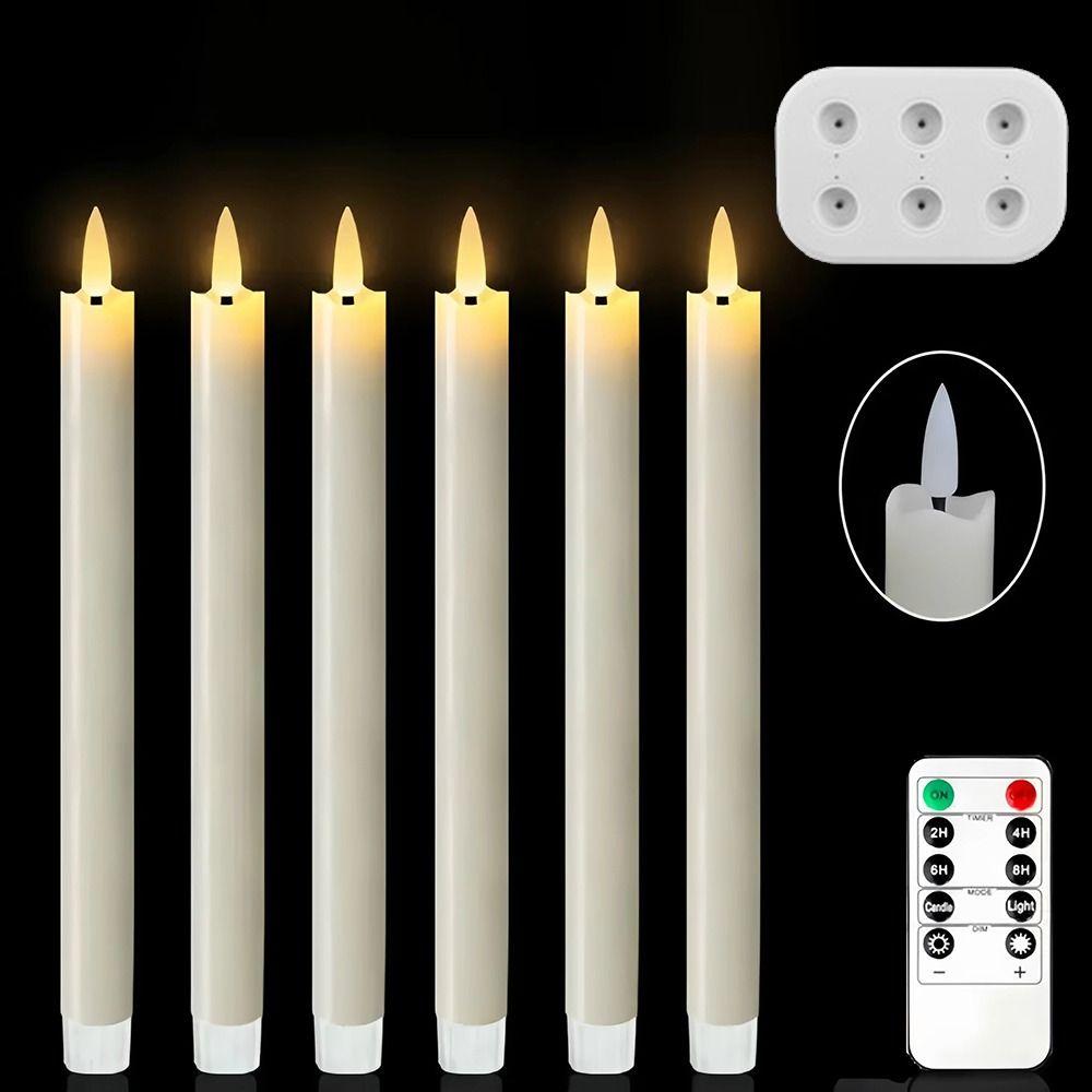 Remote Controlled LED Taper Candles Flickering Effect Atmosphere Night Lamp  Home Wedding Decor