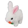 Realistic Bunny Toy Plush Interactive Easter Electronic Hopping Bunny Toy with Sound Wiggle Ears for Birthday Gift White
