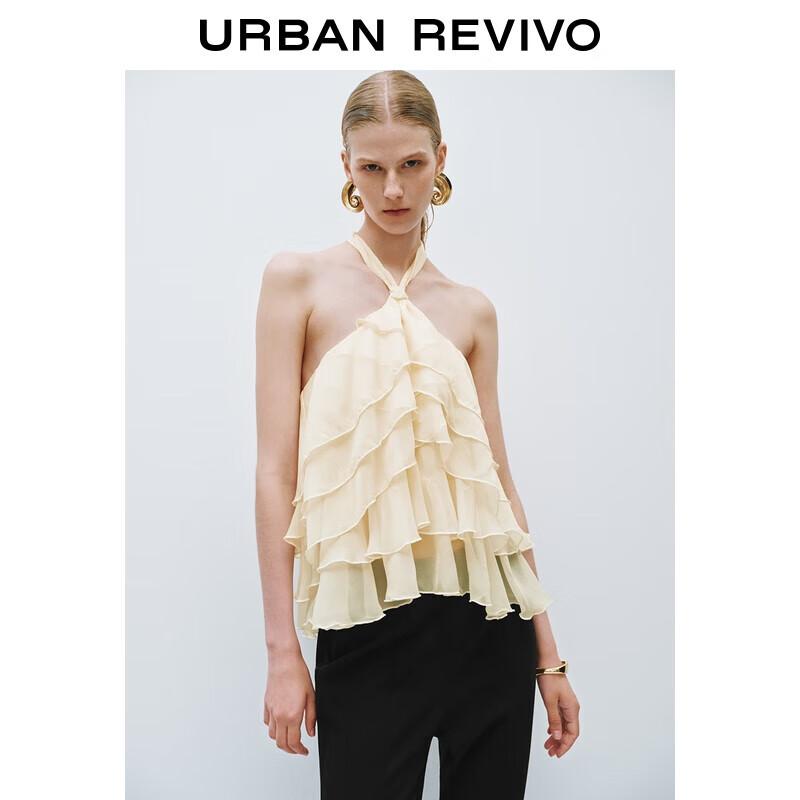 UR Women s Layered Ruffle Blouse L