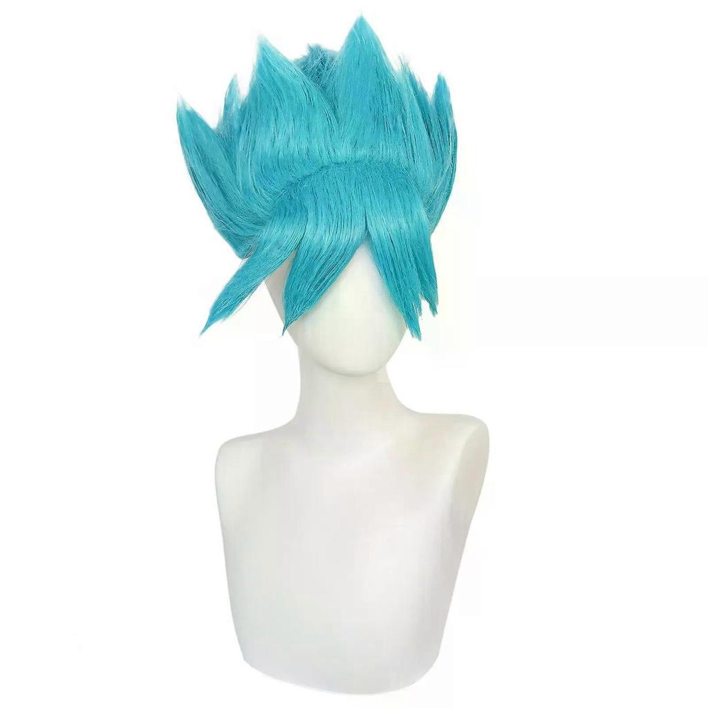 unique 8Inch Synthetic Short Blue Adults Prince's wig Cosplay Wig for Halloween Thanksgiving Day Christmas