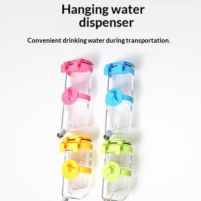 Automatischer Haustier-Wasserspender Tropffrei Futterspender Hängend 350ml Hundewasser 500ml Wasserflasche für Alle Käfige