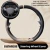 Auto Lenkradabdeckung Handgenäht Leder Für Volkswagen VW Golf 7 Mk7 Neuer Polo Jetta Passat B8 Tiguan Sharan