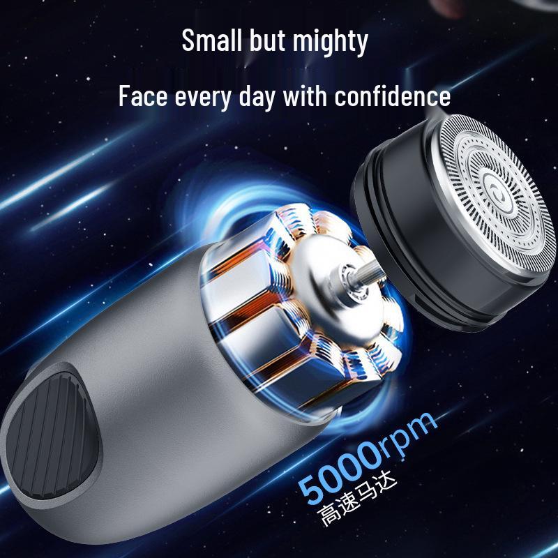 Mini Portable Electric Shaver for Men - Steel Beard & Hair Removal