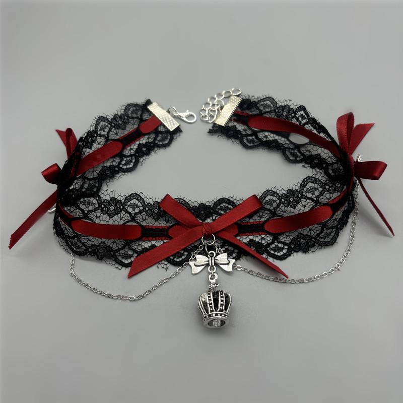 Vintage Romantic Lace Necklaces Women Delicate Pentagram Choker Sexy Charming Party Prom Wedding Daily Wear Jewelry Accessories