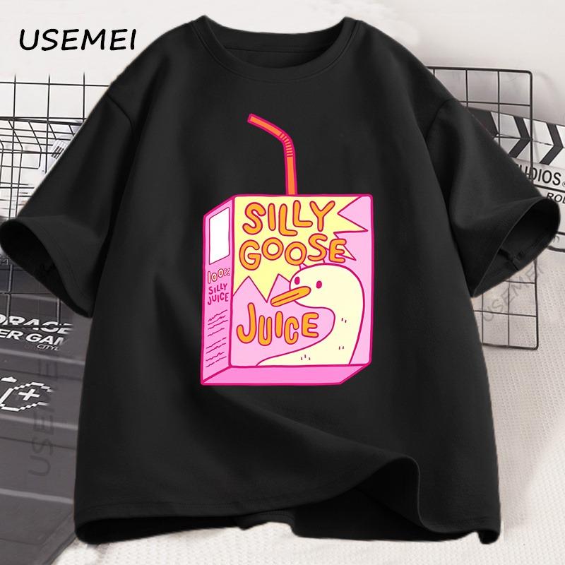 Silly Goose Juice Classic T-Shirt Men Women T Shirts High Quality Cotton Clothes Short Sleeve Crew Neck Tee Shirt Summer Top
