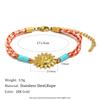 MamacitaSlay Bracelet en Corde Tressée à la Main Style Océan en Acier Inoxydable 316L Plaqué Or 18K Bijoux Étanche Bracelet pour Femme Cadeaux