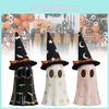 Three Color Ghost Resin Decorations Featuring Witch Hats For Spooky Halloween Parties