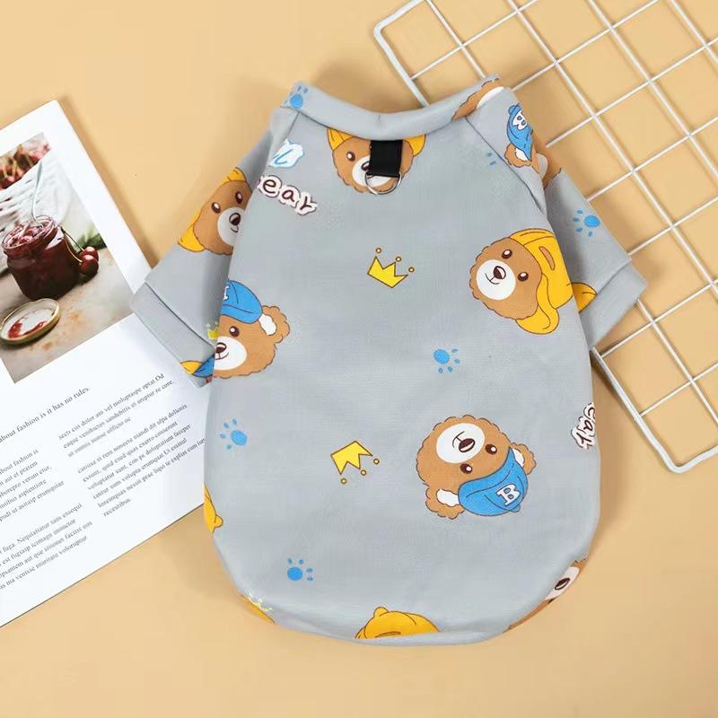 Cute Autumn and Winter Warm Korean Version of Dog Cat Pet Teddy Clothing Supplies Than Bear Law Fight Fleece Hoodie