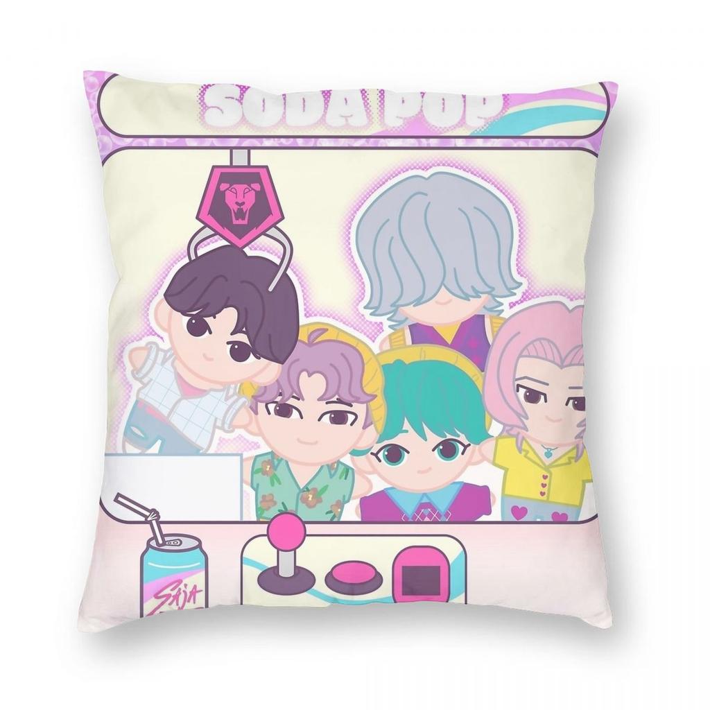 KPop Demon Hunters Pillowcase Printing Fabric Cushion Cover Gift Throw Pillow Case Cover Home Square 45X45cm