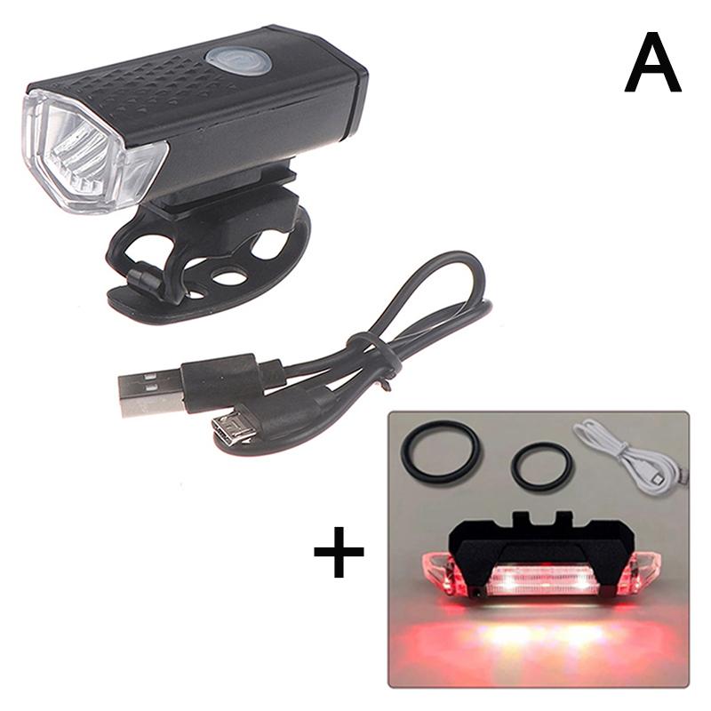 Rechargeable Bike Front Bicycle Lights Front Back Rear Taillight Bike Headlight Bicycle Accessories Bicycle Safety Lamp