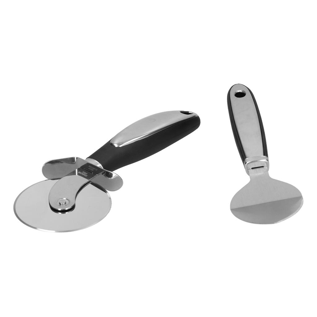 2-teiliges Set Pizza Schneider Spatel Edelstahl Pizza Spatel Schaufel mit rutschfestem Griff