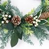 Artificial Wreath Christmas Wreath with Pinecone Berries Decoration for Front Door Garden Yard Christmas Decorations