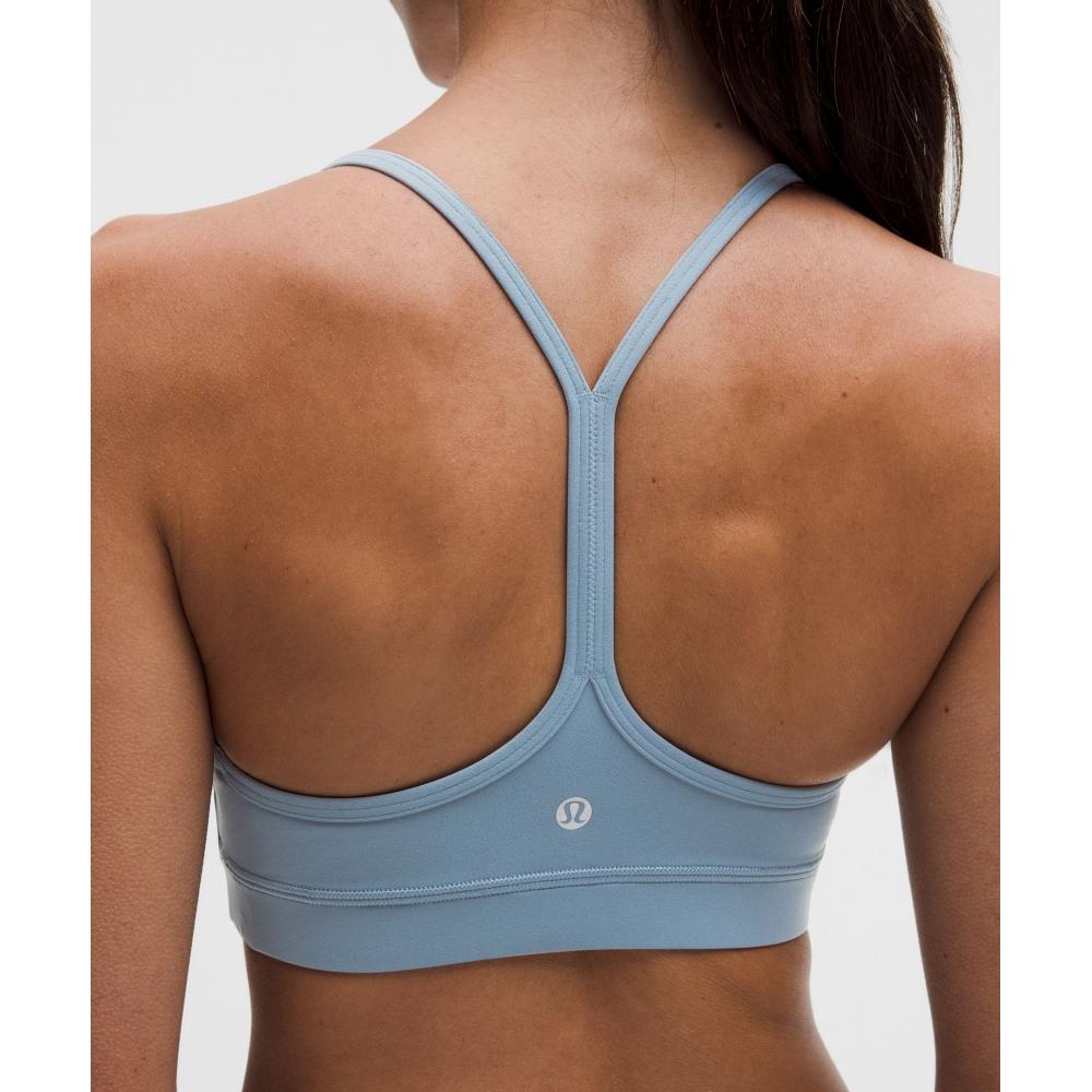 Lululemon Flow Y BrA Nulu  Light Support  A C Cups Steel Blue