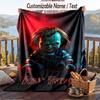 Custom Text Flannel Throw Blanket, Lightweight Cozy Bed Sofa BlanketChild's Play Chucky Tiffany