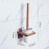 Cmaos Black Walnut Wall-Mounted Toilet Brush Set