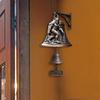 Dinner Bell Outdoor,Hanging Bell,Yard Decor, Iron Dinner Bell Metal Welcome Signs Bell, Vintage Doorbell Indoor Outdoor For F