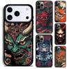 Samurai Oni Mask Phone Case For iPhone 17,16e,15,14,13,12,11,Mini,Pro,MAX Soft Silicone Cover