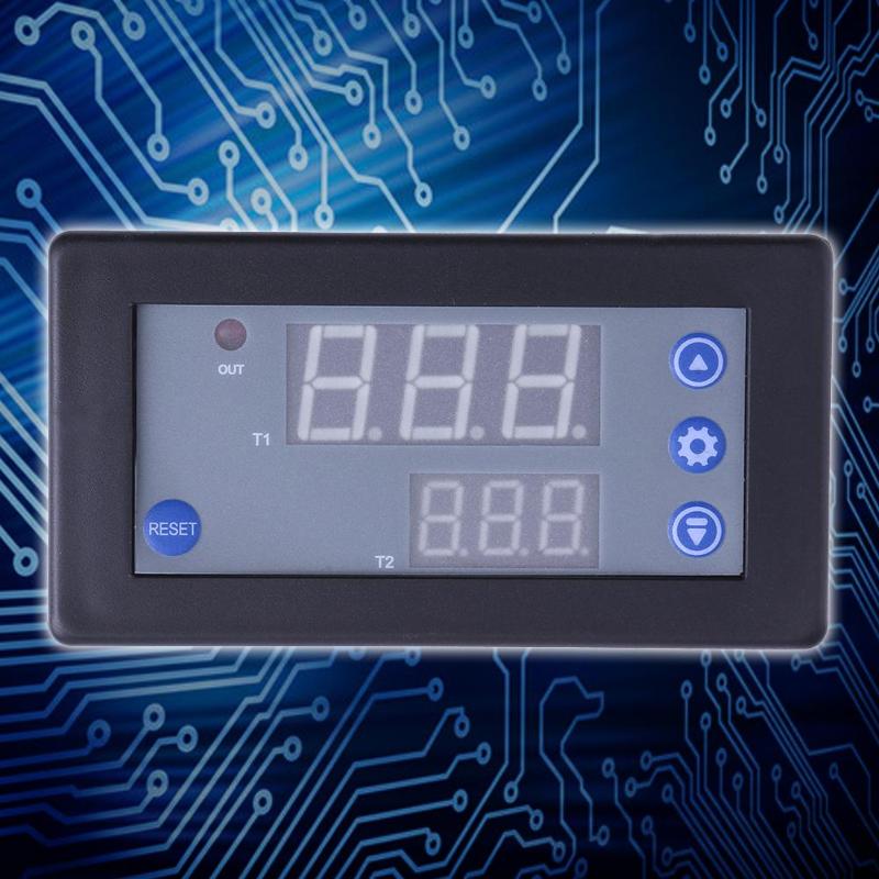 Modulo relè a ritardo 12V Relè digitale a doppio display 0-999 ore Timer ciclo