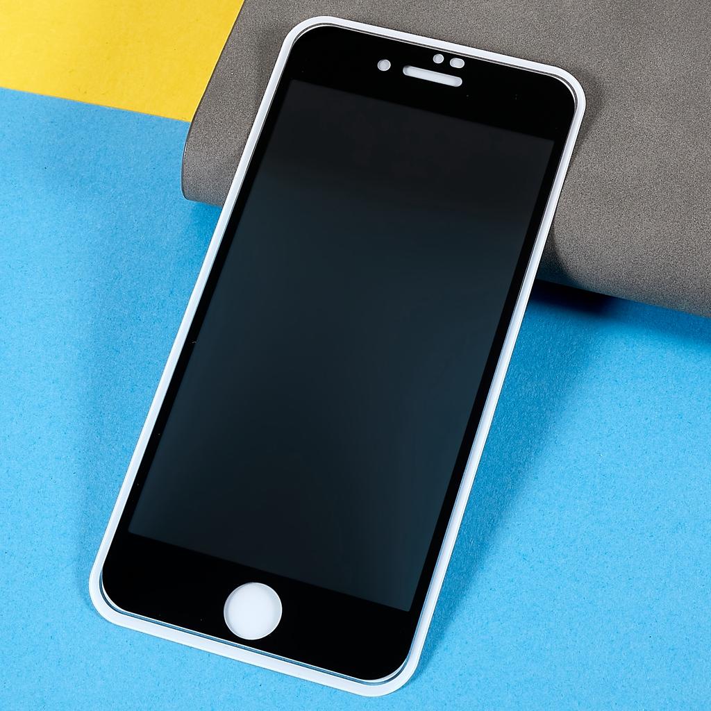 For iPhone SE (2022)/(2020)/7/8 4.7 Inch Anti-spy Full Screen Protector Full Glue Silk Printing High Aluminium-silicon Glass Film