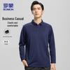 Romon Men's Autumn Business Casual Long-Sleeve Polo T-Shirt