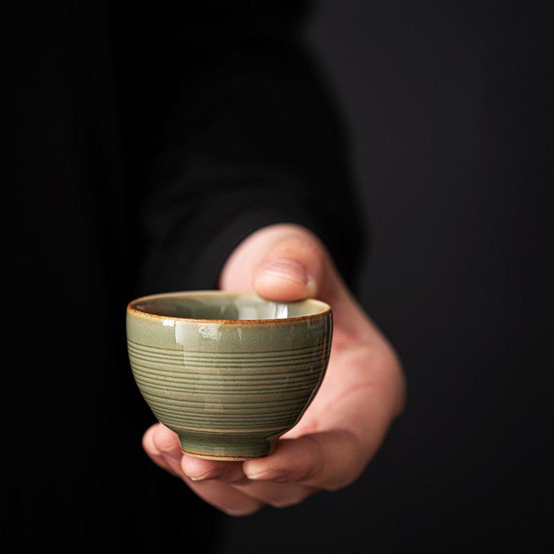 45ml Kung Fu Teegeschirr, Teetasse, kleine Teeschale, Keramik Retro Teetasse, kleine Teeverkostungstasse, Einzelbecher, Meisterbecher