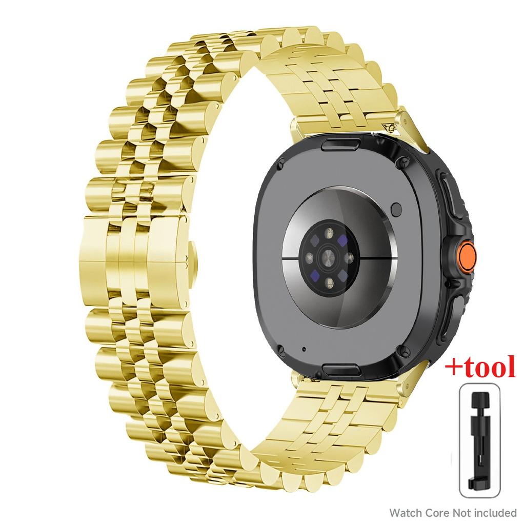 Bracelet de Luxe en Acier Inoxydable pour Samsung Galaxy Watch 8 Classic 46mm 8 44/40mm Bracelet Métal Galaxy Ultra2025 / 7 47mm Bracelet Homme