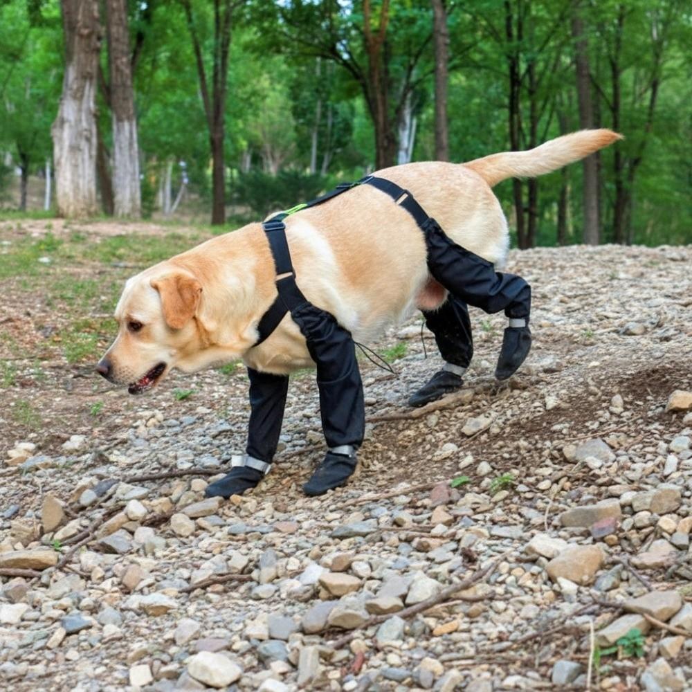 Adjustable Dog Boots Non Slip Paw Protectors Pet Practical Dog Outdoor Shoes  Four Seasons Use