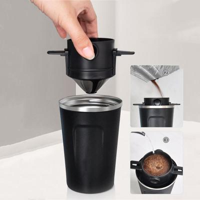 Ensemble de préparation de café portable Machine à café à manivelle Filtre à café Tasse isotherme Voyage Extérieur Maison Opération simple